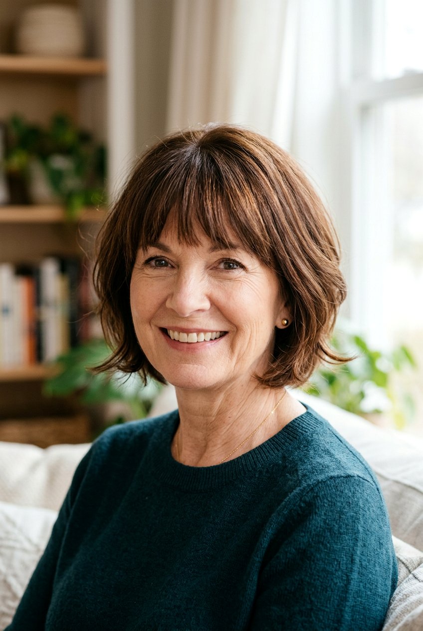 Layered Bob With Bangs - 20 flattering haircuts for older women - 20 flattering haircuts for older women