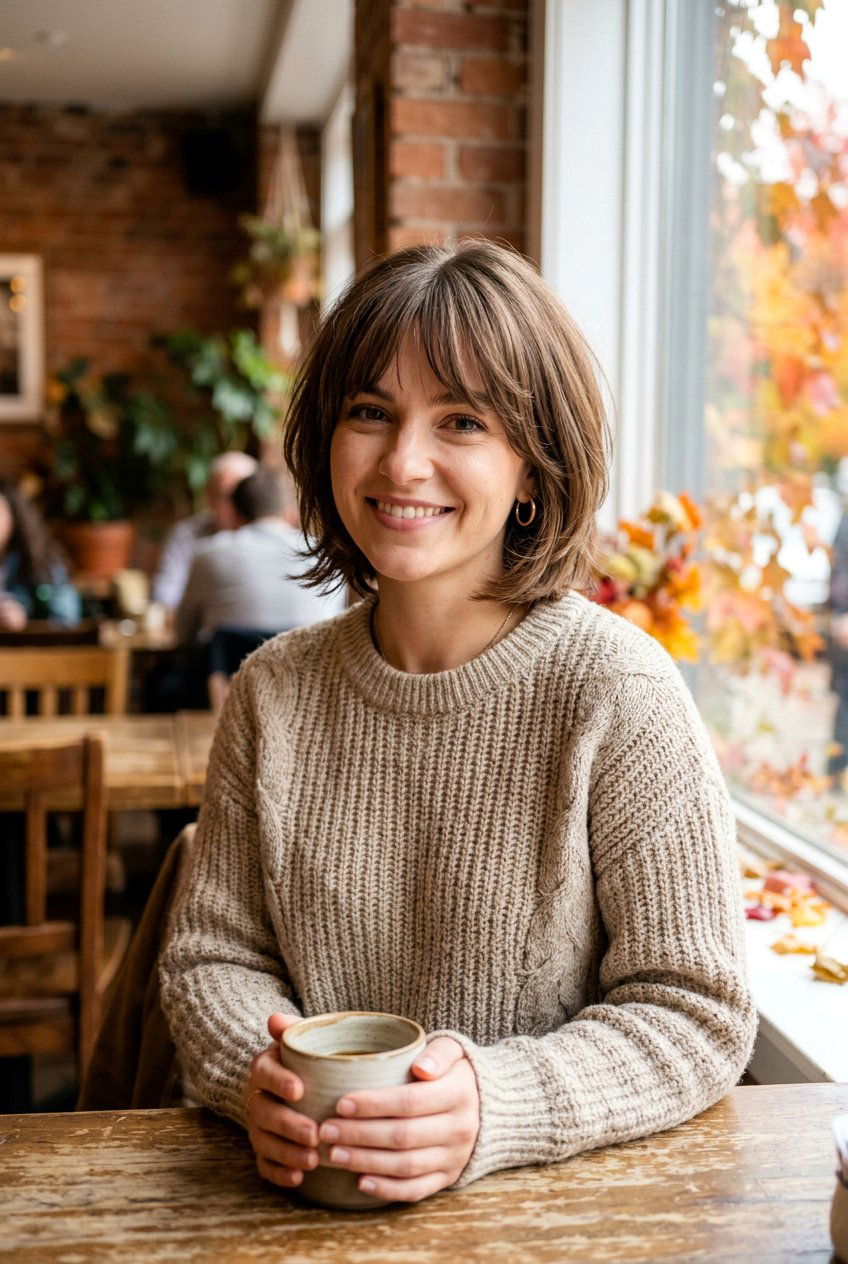 Layered Bob With Bangs - 20 modern bob haircut with movement - 20 modern bob haircut with movement