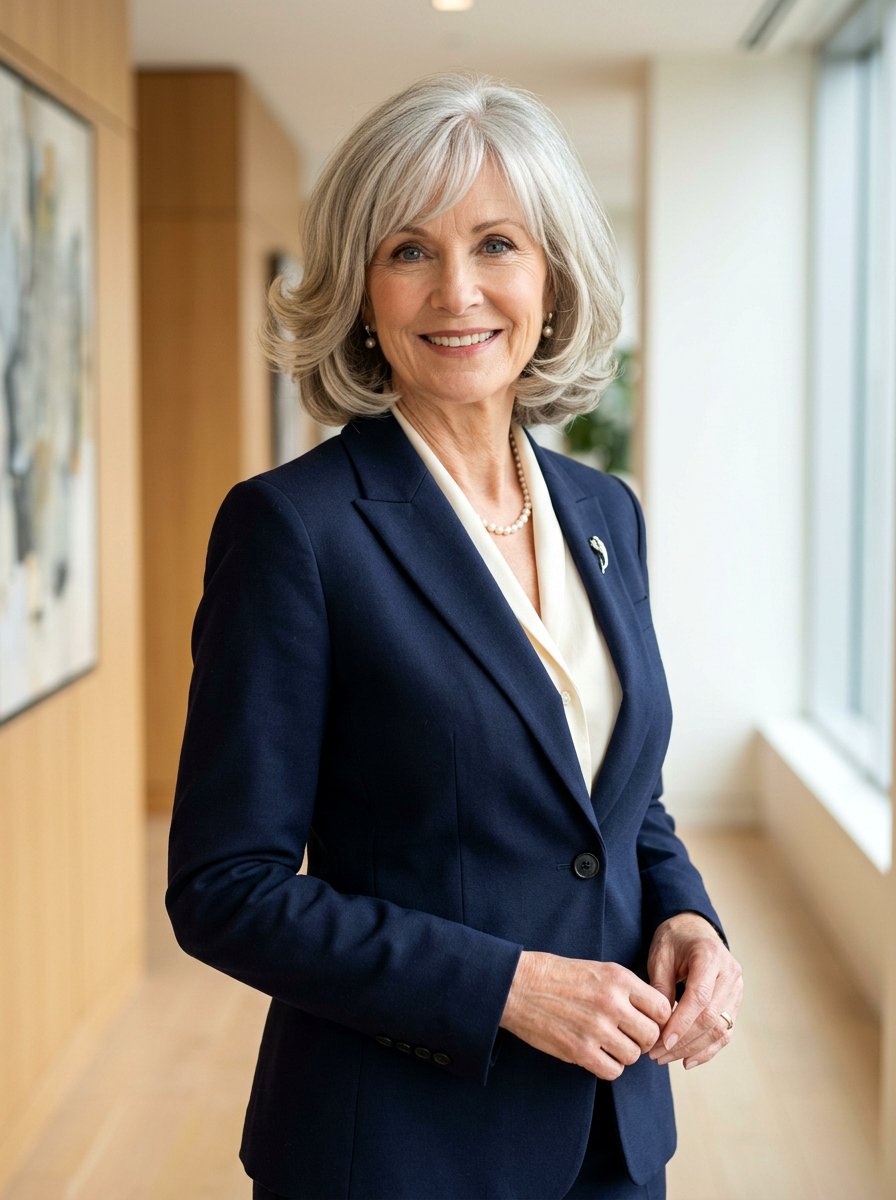 Layered Bob With Bangs - 20 older women wedding guest hair ideas - 20 older women wedding guest hair ideas