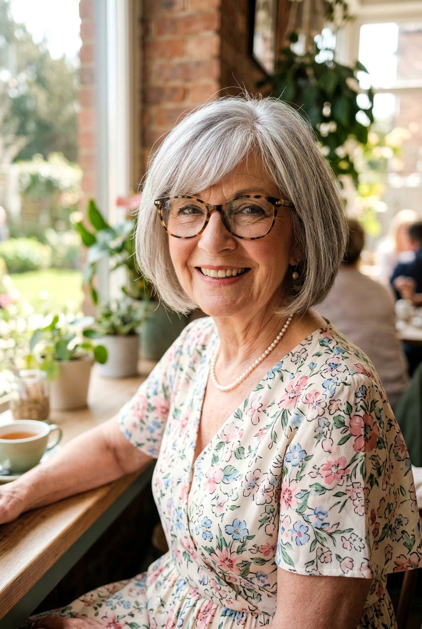Layered Bob With Side Bangs - 20 layered haircut for women over 70 with glasses - 20 layered haircut for women over 70 with glasses