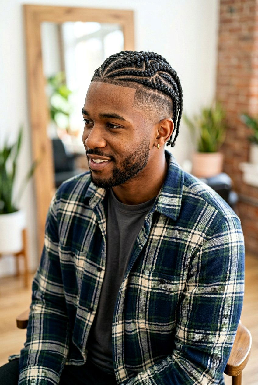 Layered Braids Undercut - 20 braids with undercut men - 20 braids with undercut men