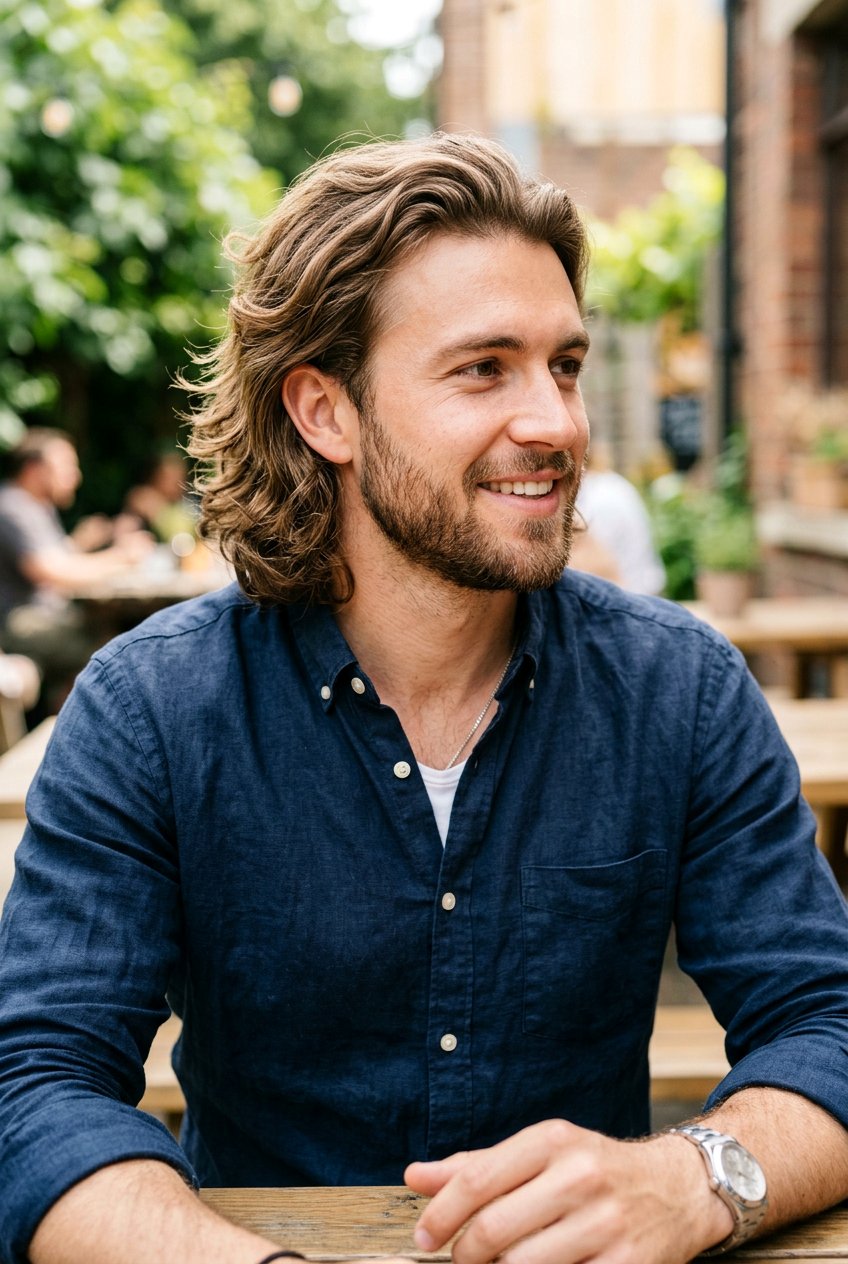 Layered Bro Flow With Subtle Ear Tuck - 20 bro flow with layers men - 20 bro flow with layers men