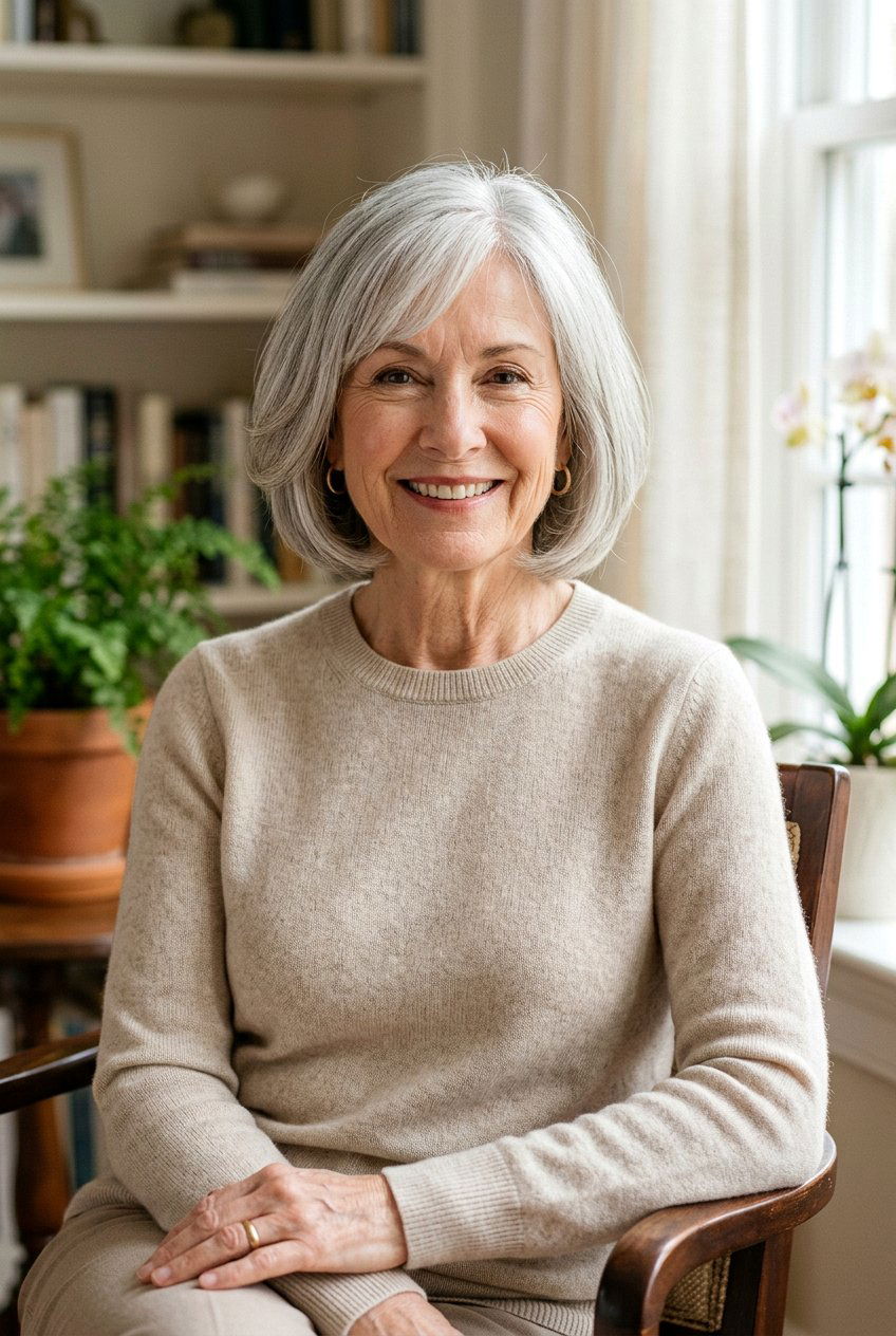 Layered Chin Length Bob - 20 low maintenance layered hairstyle for older women - 20 low maintenance layered hairstyle for older women