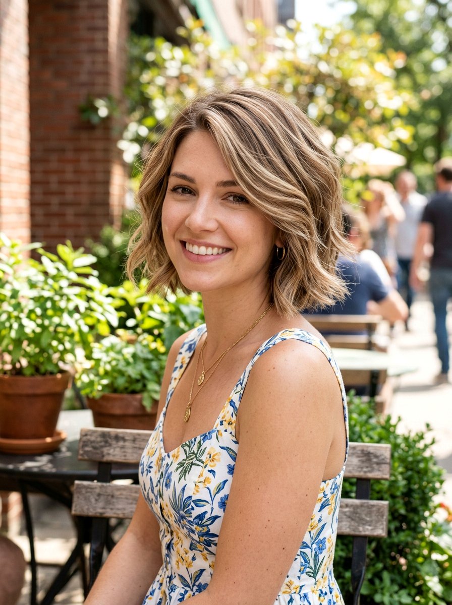 Layered Chin Length Bob With Highlights - 20 layered chin length bob with volume - 20 layered chin length bob with volume