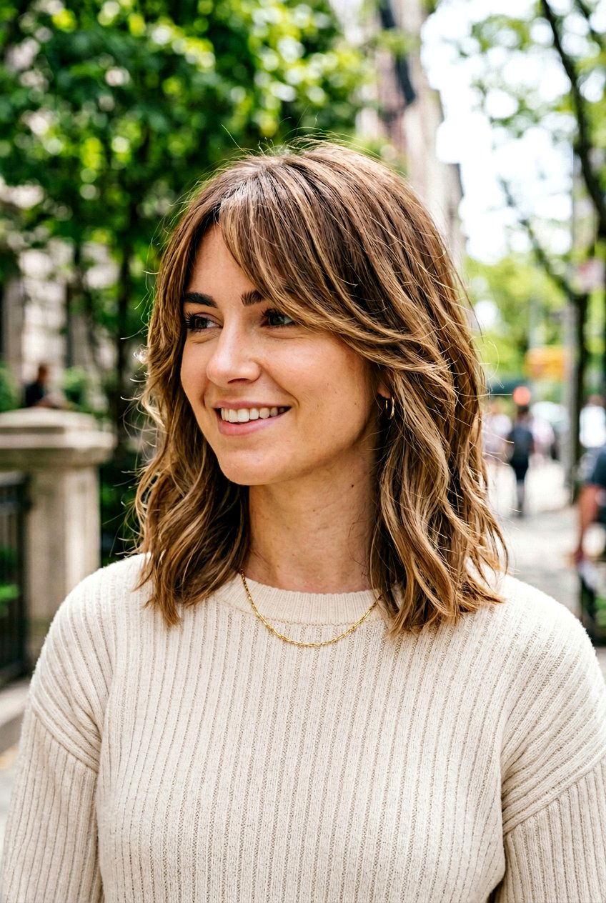 Layered Collarbone Bob With Side Bangs - 20 collarbone bob with side bangs - 20 collarbone bob with side bangs