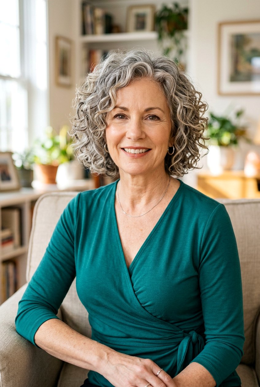 Layered Curly Bob - 20 curly bob for women over 50 - 20 curly bob for women over 50