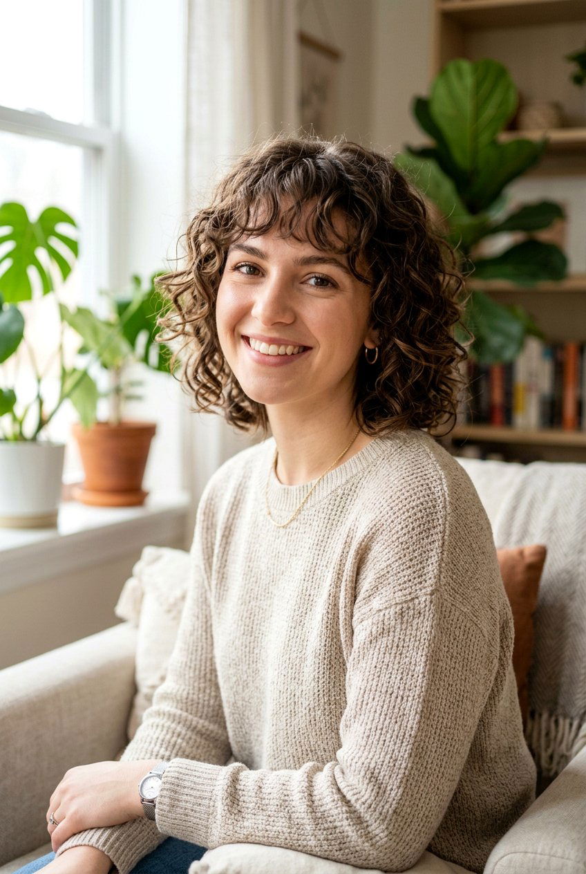 Layered Curly Bob With Wispy Bangs - 20 mature curly bob with bangs - 20 mature curly bob with bangs