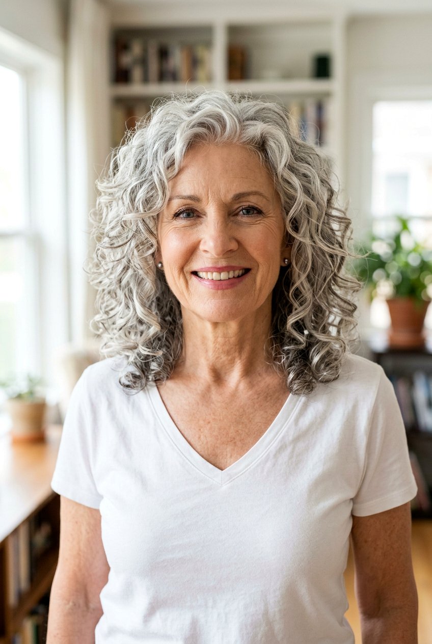 Layered Curly Hair - 20 natural hairstyles for women over 60 - 20 natural hairstyles for women over 60