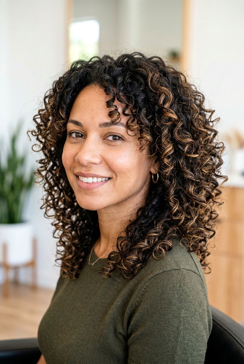 Layered Curly Haircut - 20 low maintenance haircuts for curly hair - 20 low maintenance haircuts for curly hair