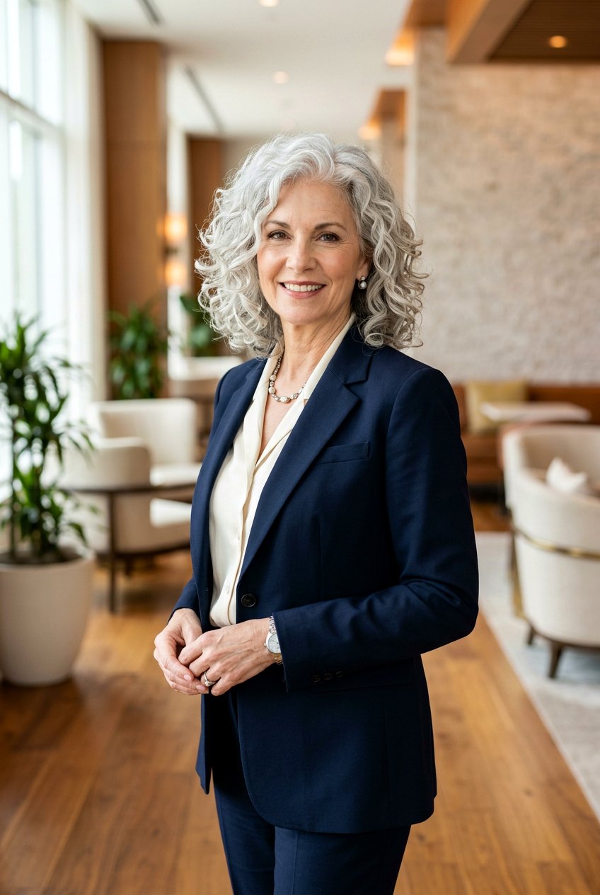 Layered Curly Lob - 20 curly wedding guest hairstyle for mature women - 20 curly wedding guest hairstyle for mature women