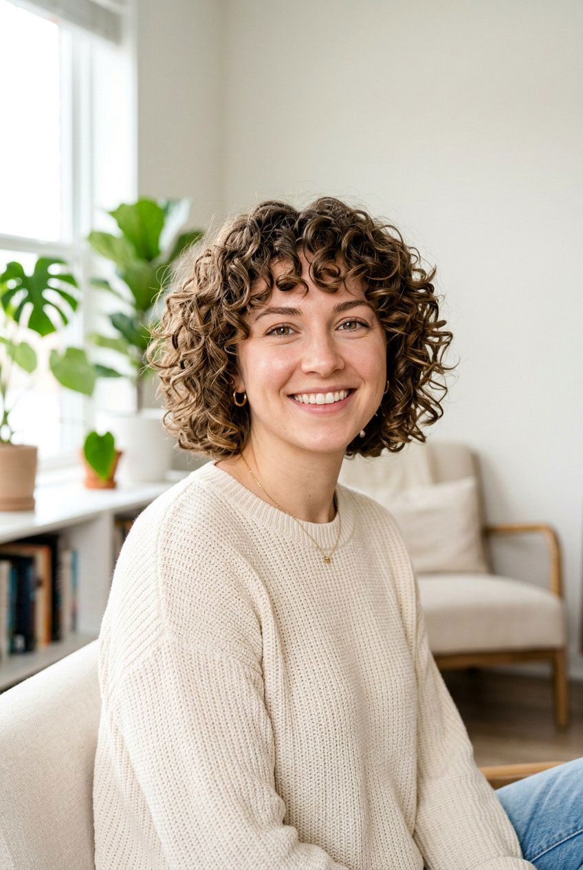 Layered Curly Shag Bob - 20 curly shag bob haircut - 20 curly shag bob haircut