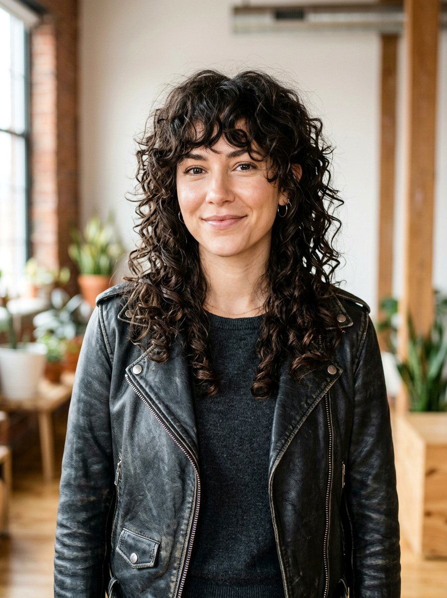 Layered Curly Wolf Cut For Postpartum - 20 haircut for postpartum curls - 20 haircut for postpartum curls