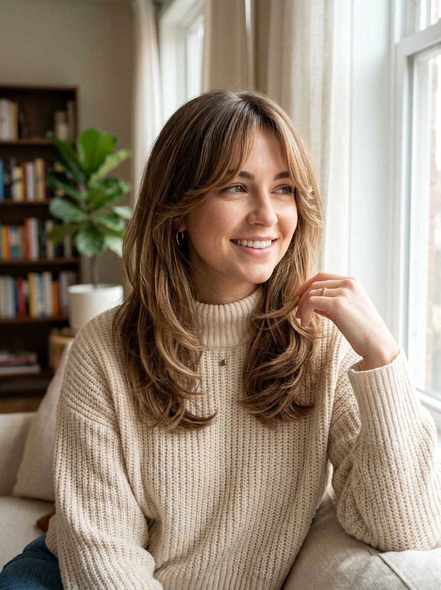 Layered Curtain Bangs Haircut - 20 cute layered haircut ideas for women - 20 cute layered haircut ideas for women