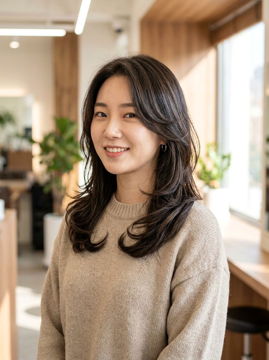 Layered Cut Korean C Curl Perm - 20 korean c curl perm - 20 korean c curl perm