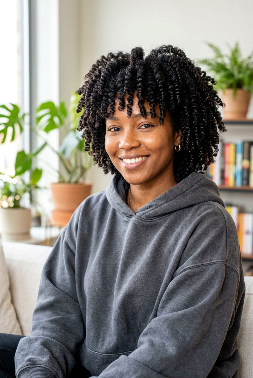 Layered Finger Coils - 20 finger coils hairstyle for natural hair - 20 finger coils hairstyle for natural hair