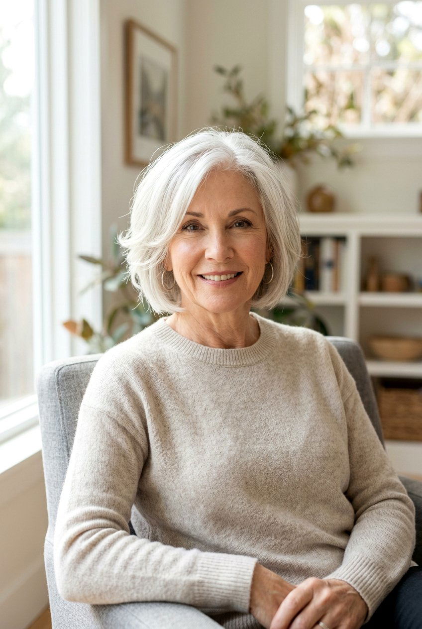 Layered French Bob - 20 wash and wear short hairstyles for older women - 20 wash and wear short hairstyles for older women