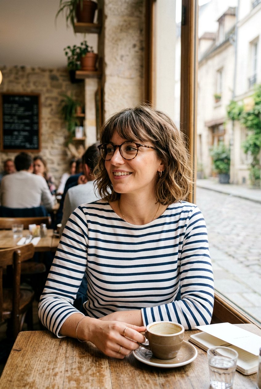 Layered French Bob - 20 low maintenance cut for women with glasses - 20 low maintenance cut for women with glasses