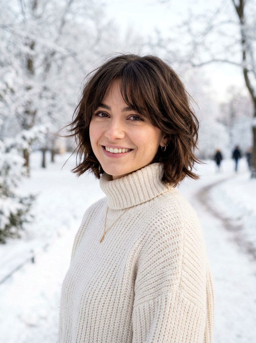 Layered French Bob With Curtain Fringe - 20 french bob with curtain fringe - 20 french bob with curtain fringe