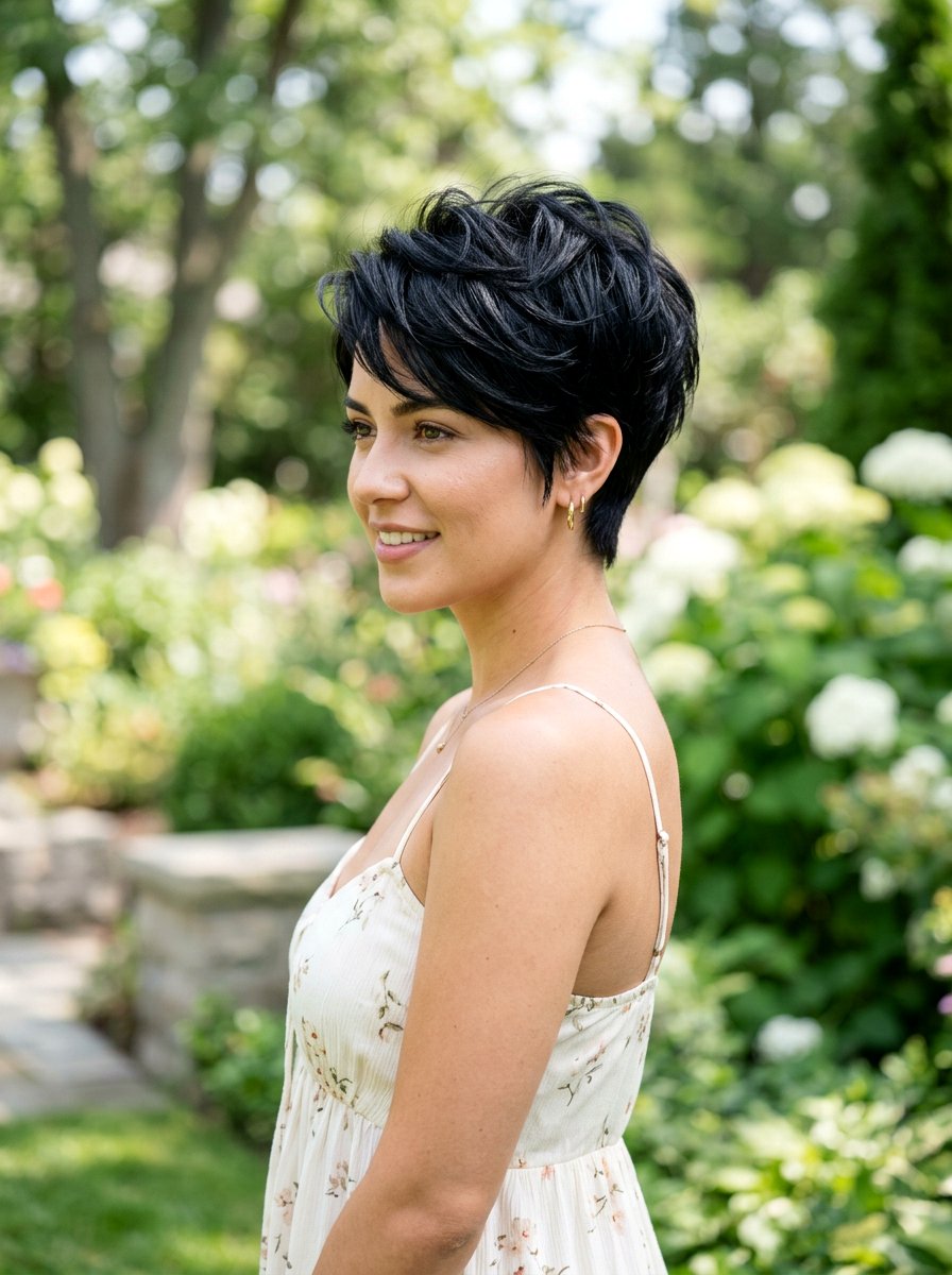 Layered Glossy Black Pixie Haircut - 20 glossy black pixie haircut - 20 glossy black pixie haircut
