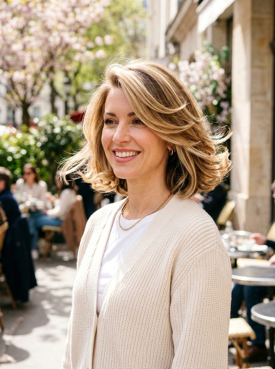 Layered Glossy Blowout Bob - 20 glossy blowout bob for mature women - 20 glossy blowout bob for mature women