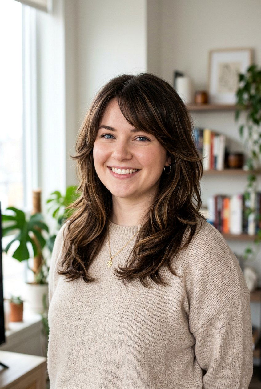 Layered Haircut With Side Bangs For Round Face - 20 layered haircut with side bangs - 20 layered haircut with side bangs