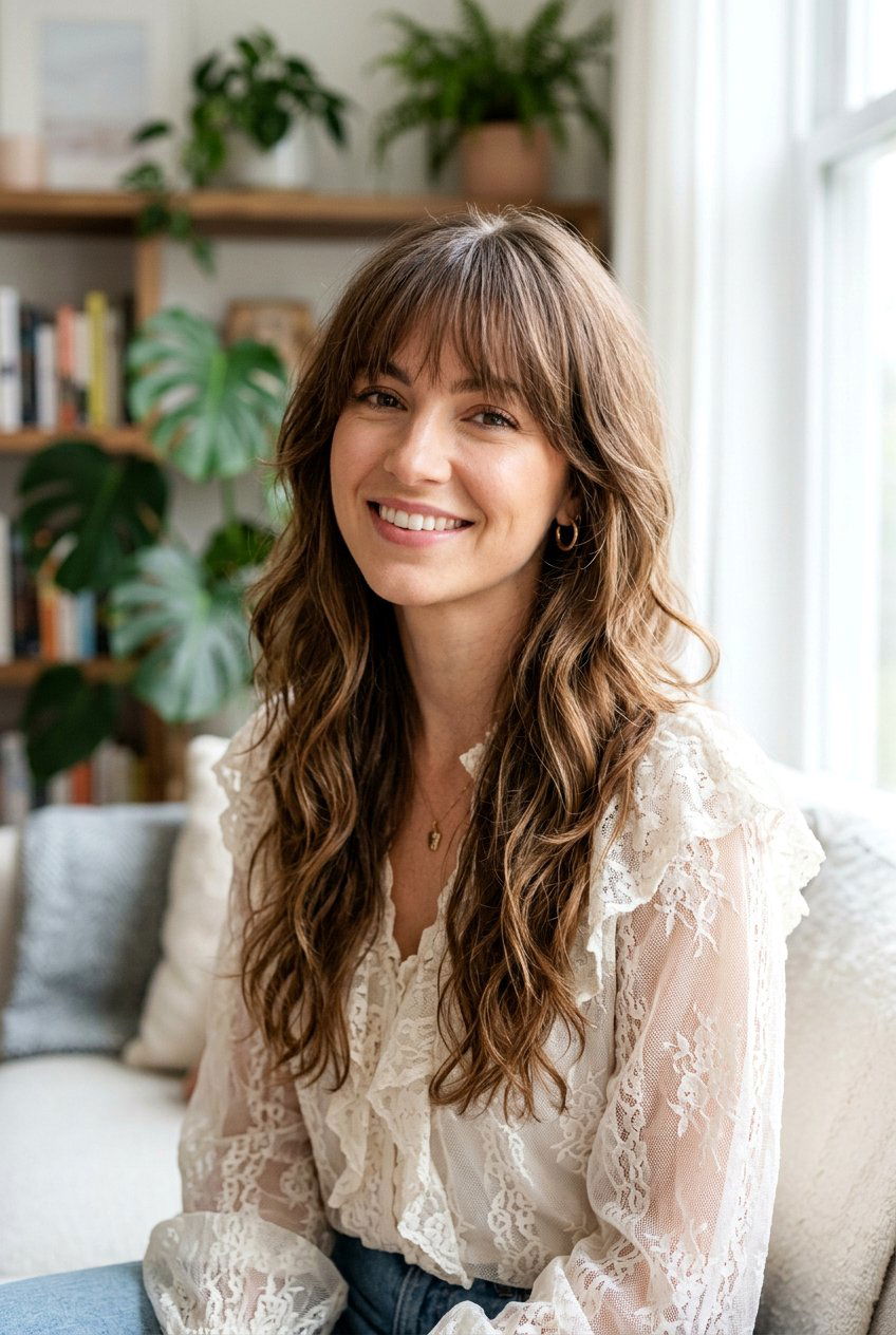 Layered Haircut With Soft Bangs - 20 trendy layered haircuts 2026 - 20 trendy layered haircuts 2026