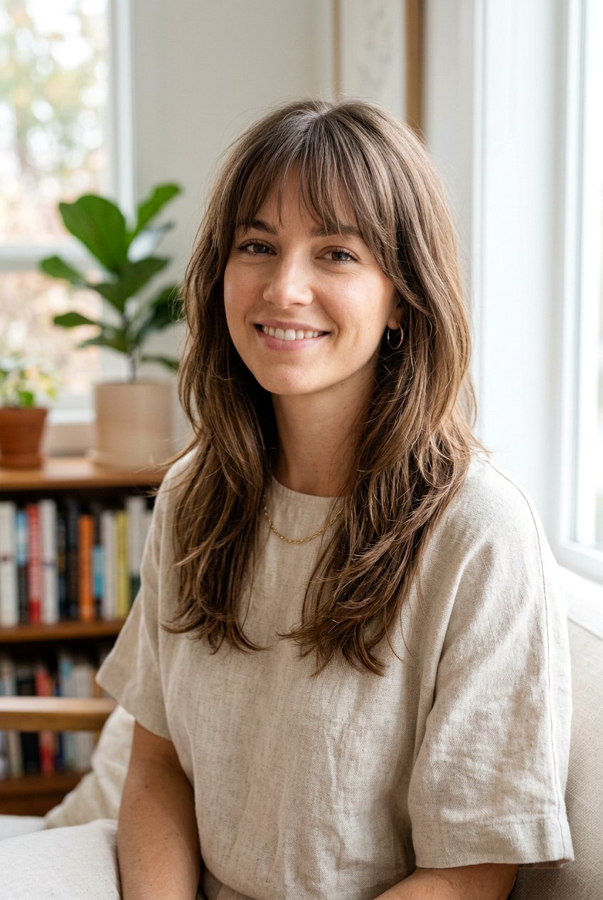 Layered Haircut With Wispy Fringe - 20 trendy layered haircuts 2026 - 20 trendy layered haircuts 2026