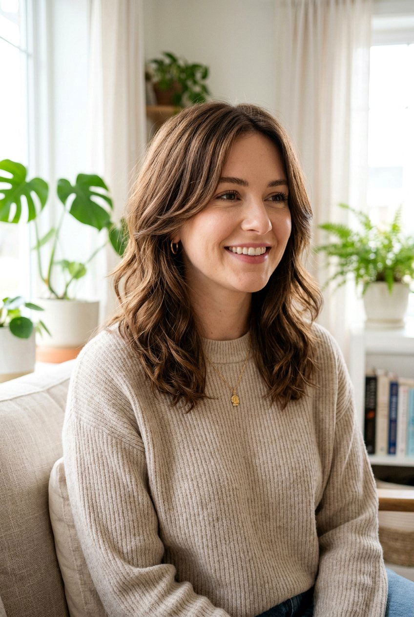 Layered Haircut on Medium Length Hair - 20 before and after haircut ideas - 20 before and after haircut ideas