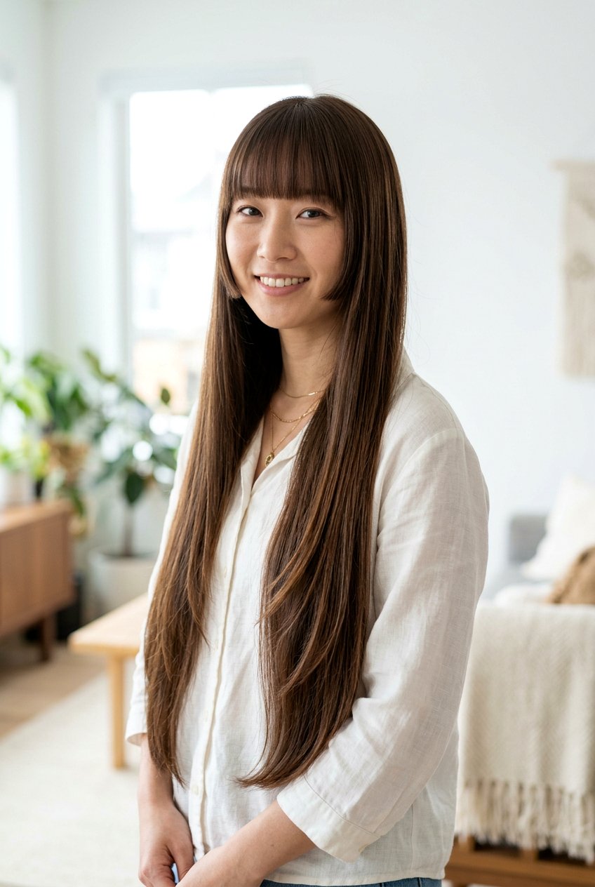 Layered Hime Cut for Long Straight Hair - 20 hime haircut for straight long hair - 20 hime haircut for straight long hair