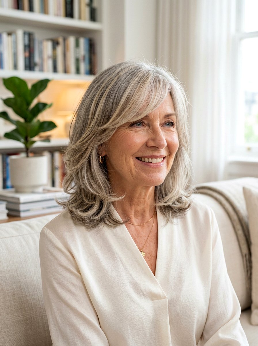 Layered Lob Haircut For Older Women - 20 polished office hairstyle for older women - 20 polished office hairstyle for older women