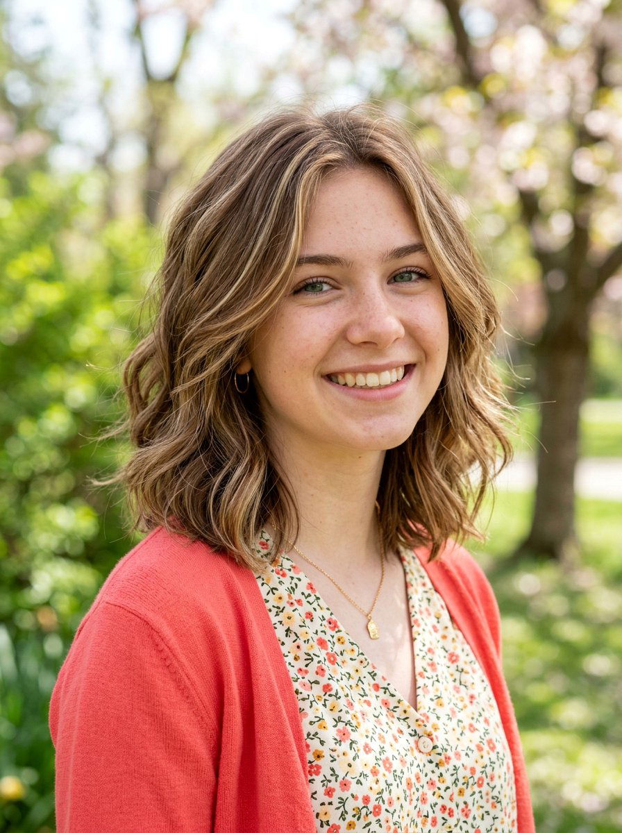 Layered Lob With Babylights - 20 teen girls layered lob haircut - 20 teen girls layered lob haircut