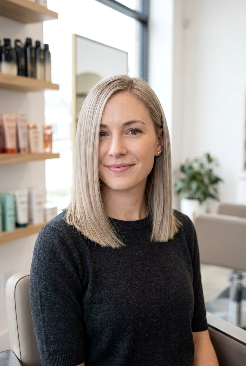 Layered Lob With Blunt Ends - 20 layered lob for fine hair - 20 layered lob for fine hair