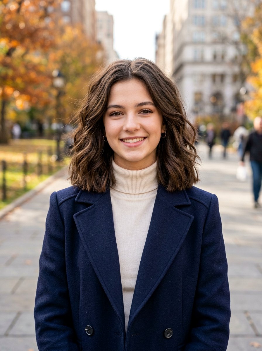 Layered Lob With Blunt Ends - 20 teen girls layered lob haircut - 20 teen girls layered lob haircut