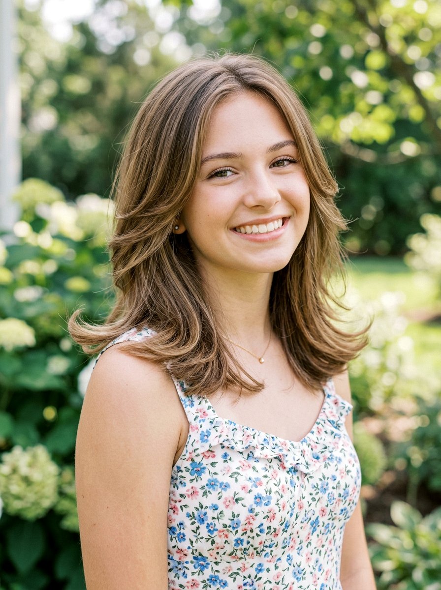 Layered Lob With Feathered Ends - 20 teen girls layered lob haircut - 20 teen girls layered lob haircut