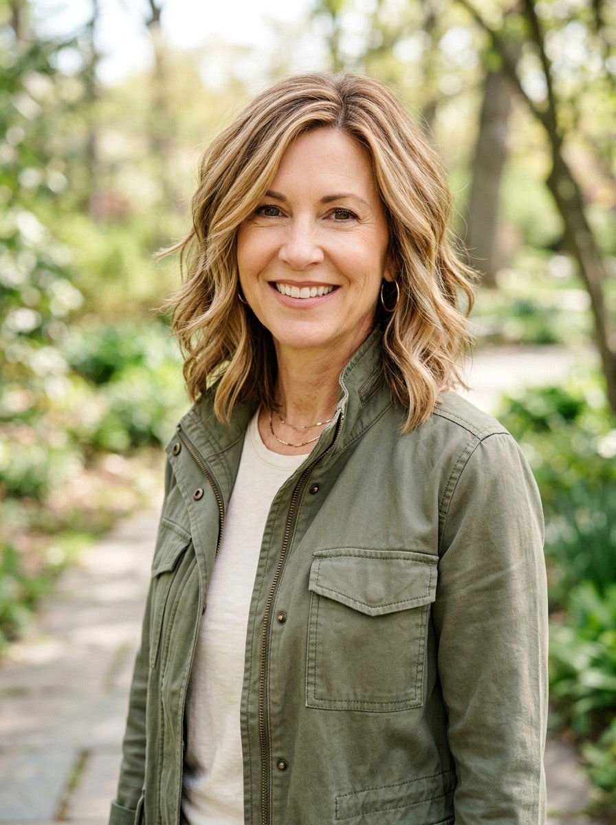 Layered Lob With Honey Bronde Blend - 20 soft layered bob for women over 50 - 20 soft layered bob for women over 50