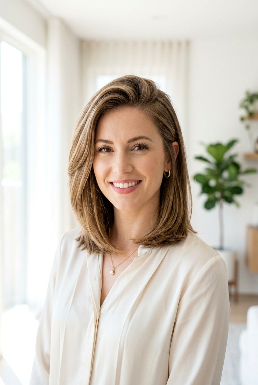 Layered Lob With Side Part - 20 layered lob for fine hair - 20 layered lob for fine hair