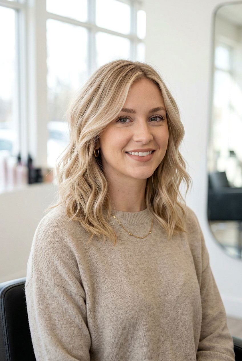 Layered Lob With Soft Waves - 20 layered lob for fine hair - 20 layered lob for fine hair