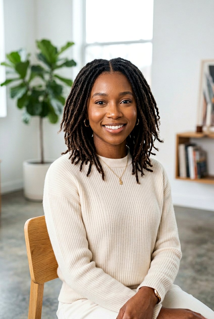 Layered Loc Bob Middle Part - 20 loc bob with middle part - 20 loc bob with middle part