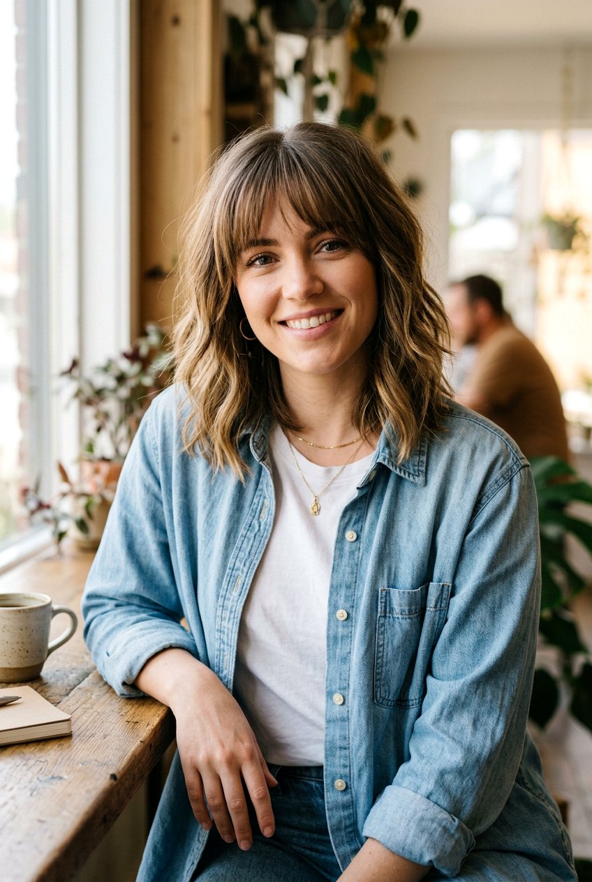 Layered Long Bob With Bangs - 20 long bob with bangs - 20 long bob with bangs