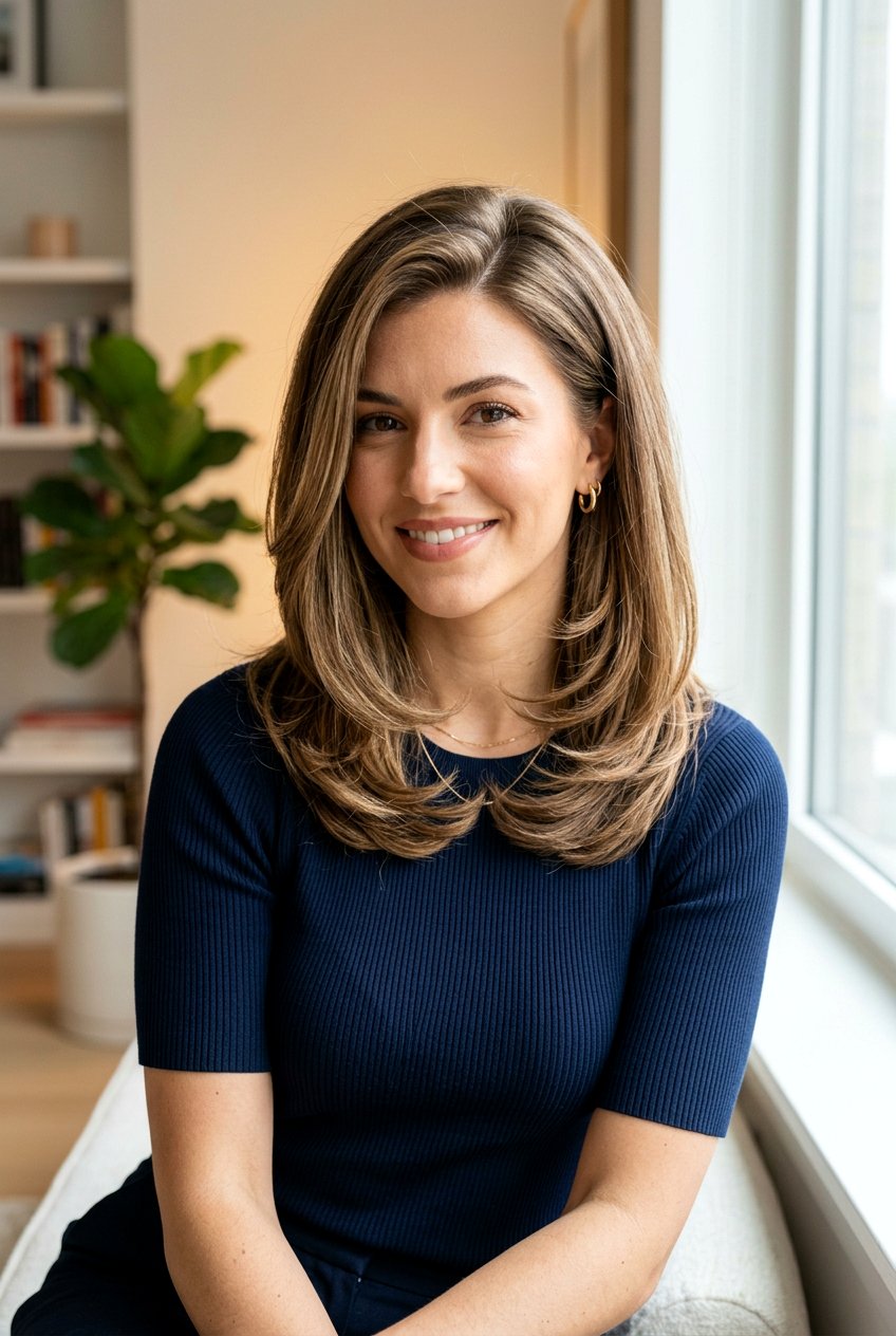 Layered Long Bob With Side Part - 20 long bob with layers - 20 long bob with layers