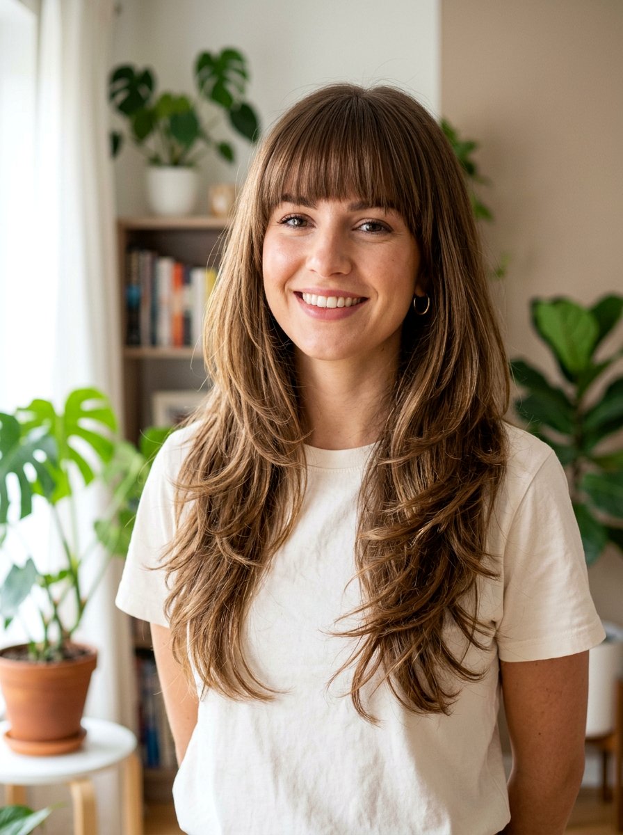 Layered Long Hair With Bangs - 20 haircut to refresh long layers - 20 haircut to refresh long layers