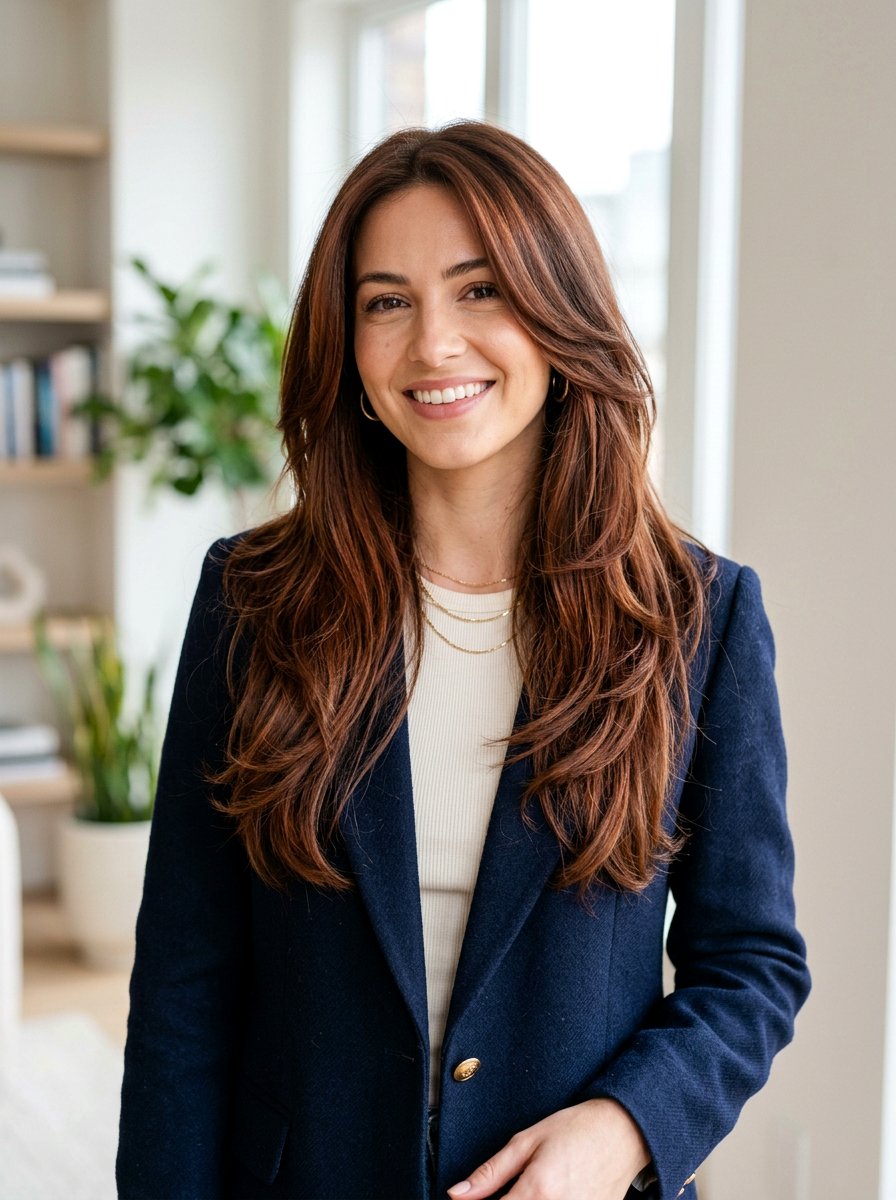 Layered Long Hair With Chestnut Brown - 20 layered haircut hair color ideas - 20 layered haircut hair color ideas