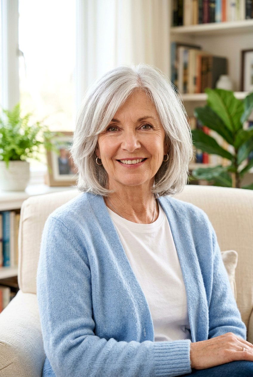 Layered Medium Bob - 20 medium haircut for women over 70 - 20 medium haircut for women over 70