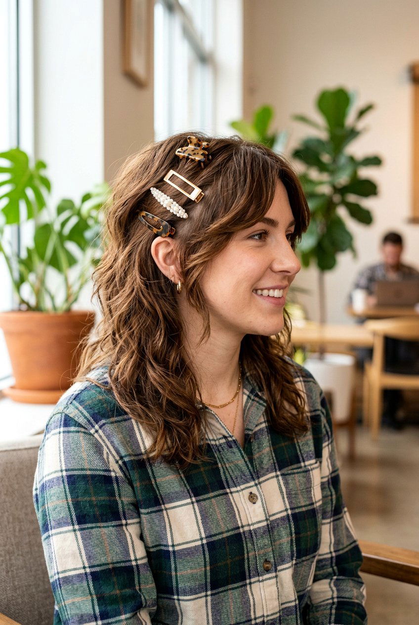 Layered Medium Hair Clip - 20 easy claw clip hairstyles for medium hair - 20 easy claw clip hairstyles for medium hair