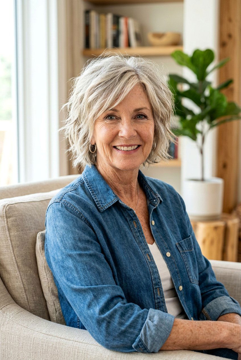 Layered Messy Bob Haircut - 20 low maintenance layered hairstyle for older women - 20 low maintenance layered hairstyle for older women