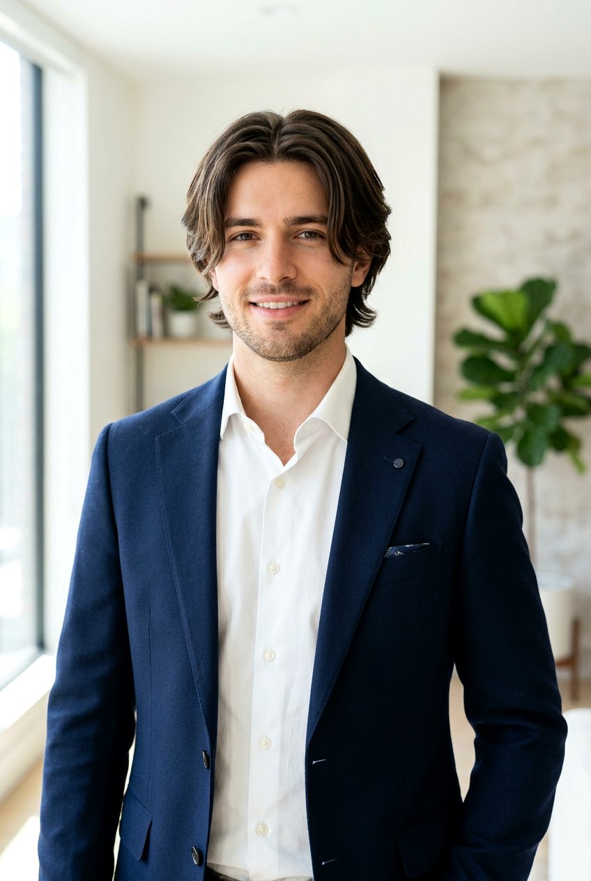 Layered Middle Part - 20 curtain haircut for straight hair men - 20 curtain haircut for straight hair men