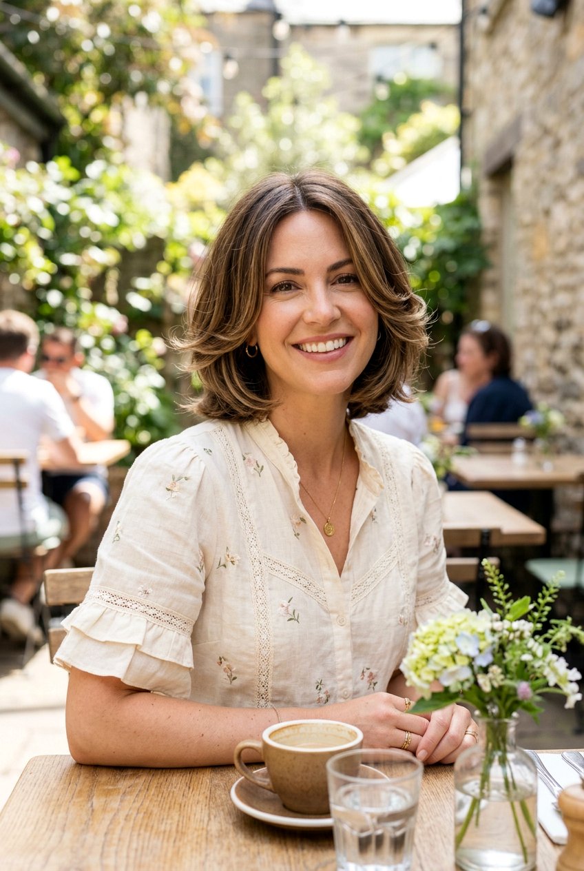 Layered Mom Bob With Middle Part - 20 mom bob haircut with middle part - 20 mom bob haircut with middle part