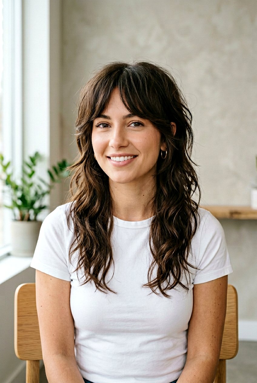 Layered Mullet With Face Framing Pieces - 20 mullet haircut for thick hair women - 20 mullet haircut for thick hair women