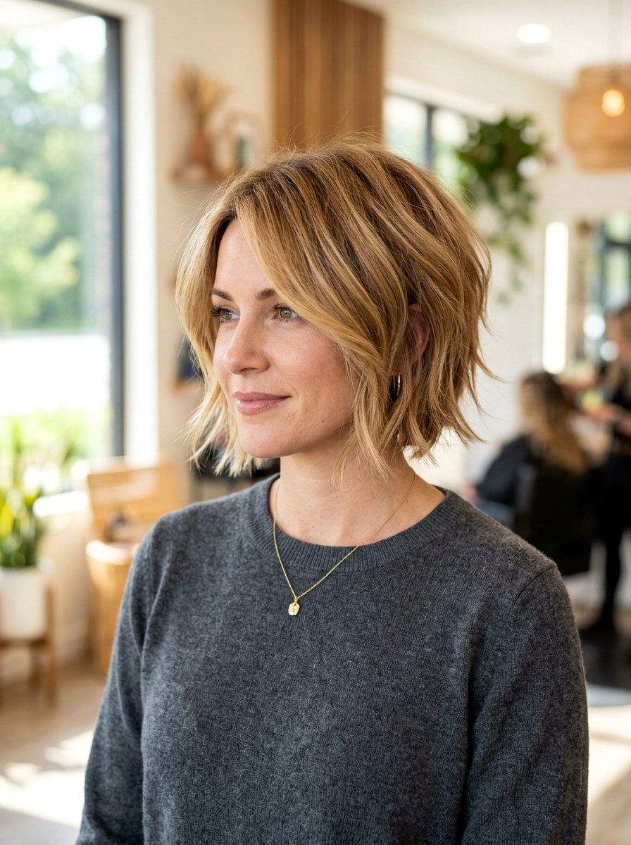 Layered Piecey Bob Haircut For Women - 20 piecey haircut for women - 20 piecey haircut for women