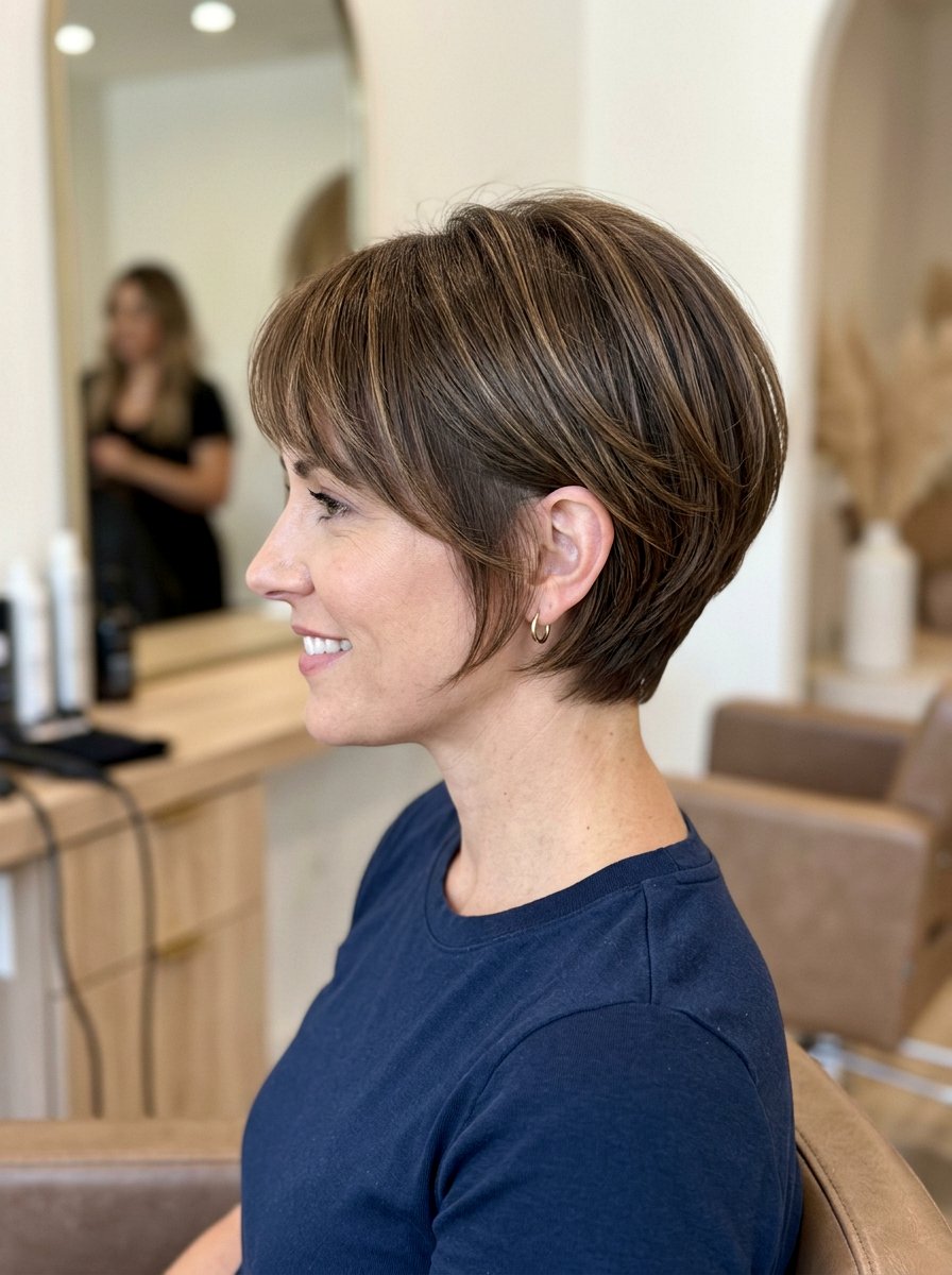 Layered Pixie Bob - 20 sleek pixie for older women - 20 sleek pixie for older women